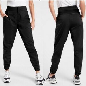 Athleta Black Tapered Track Joggers with Elastic Cuffs